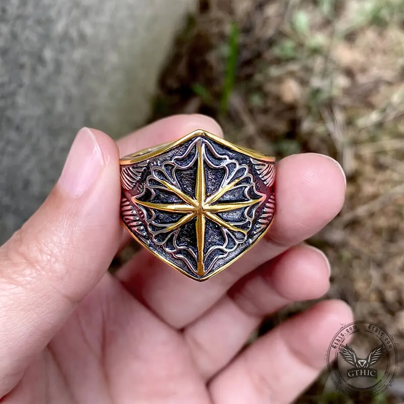 8 Point Star Sterling Silver Ring