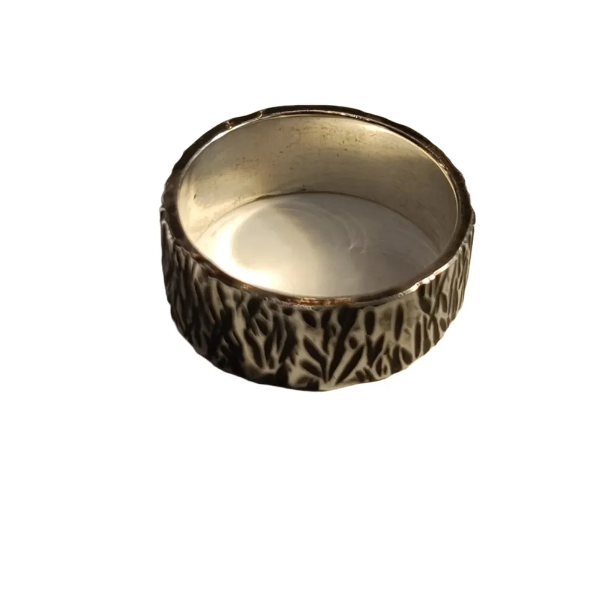 8mm Flat Band with Bark Texture