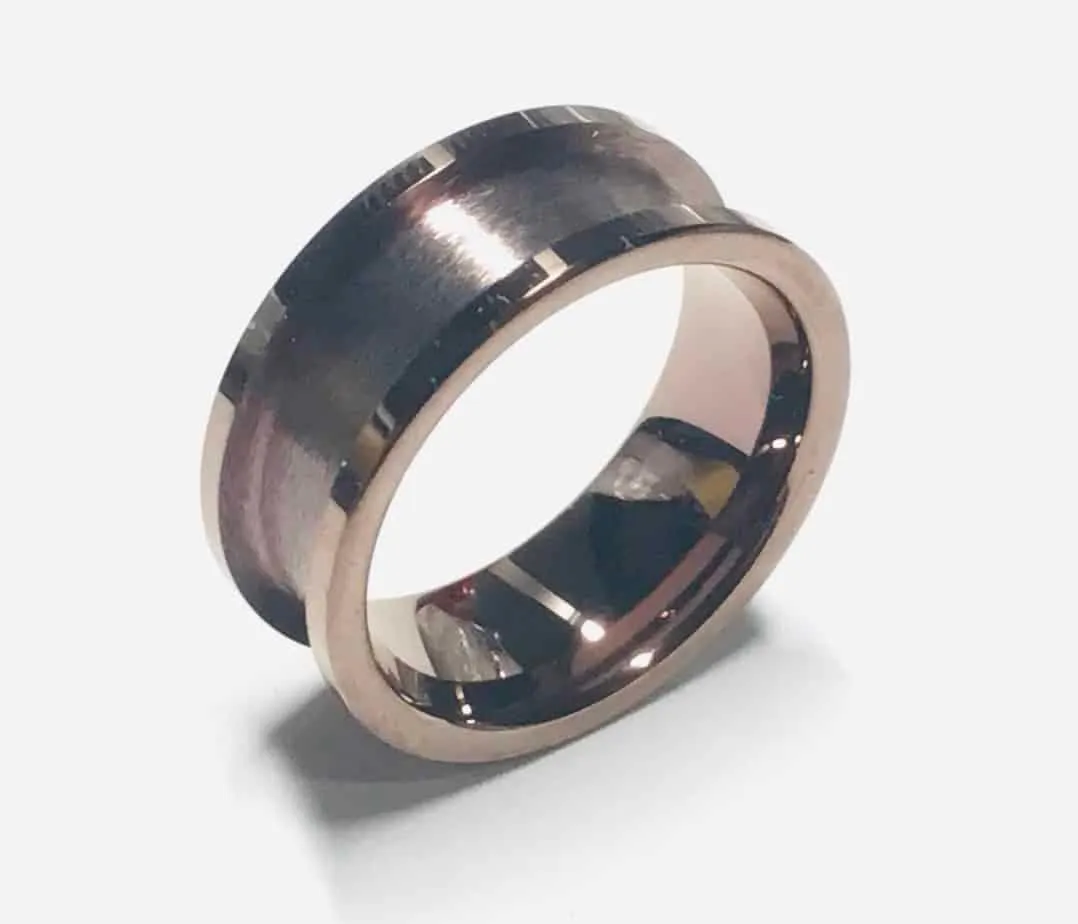 8mm IP Bronze Plated Tungsten Carbide Ring Core