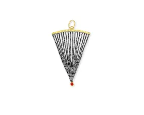 Apostolos  Fan-Shaped Pendant with Ruby
