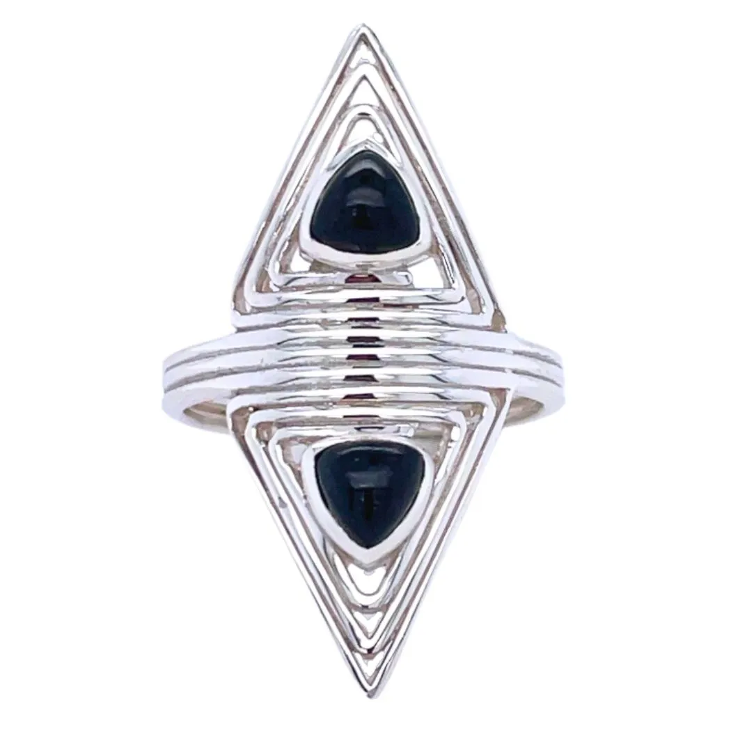 Black Tourmaline Cleopatra Ring