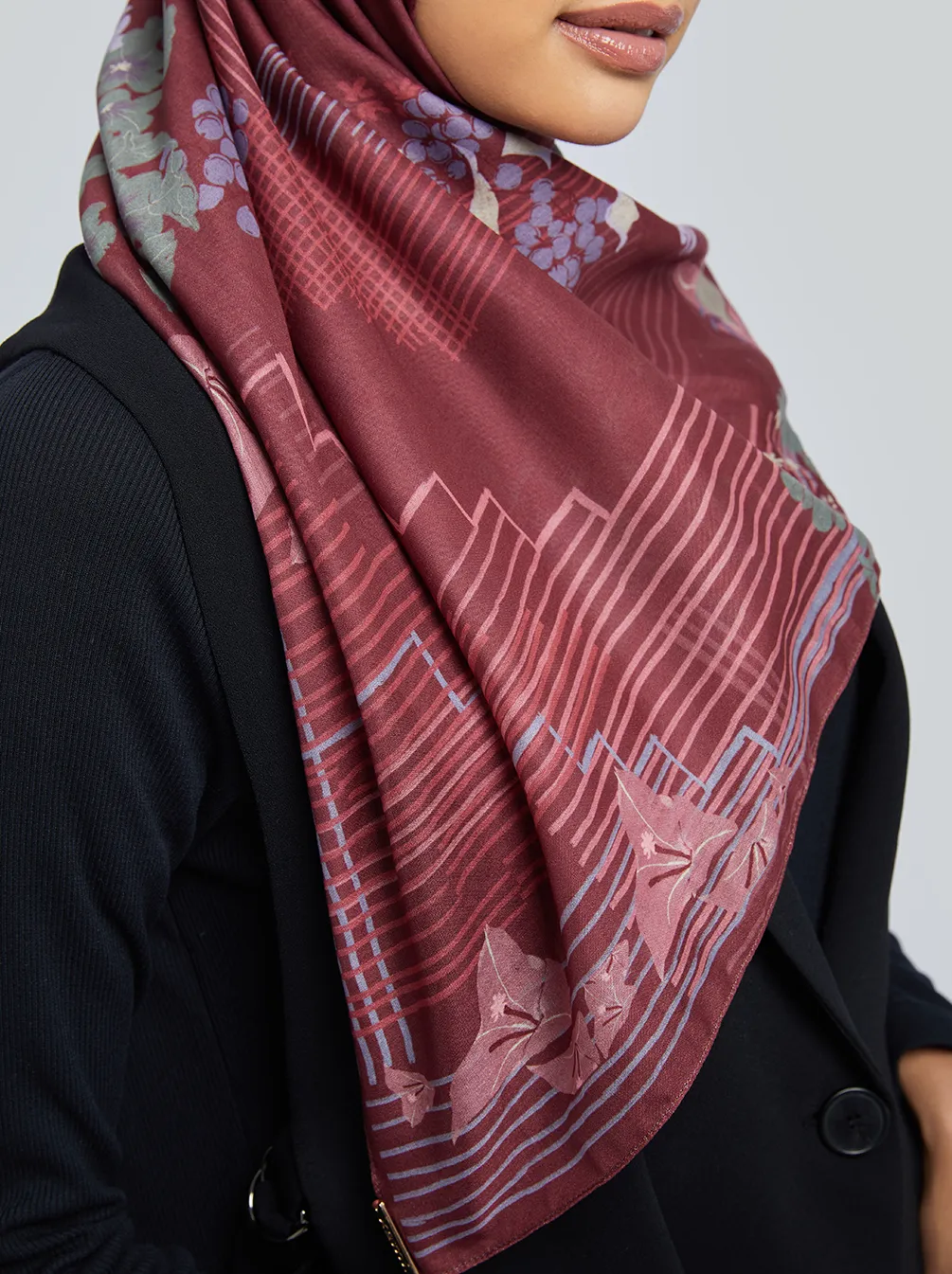 CHARAKA SCARF MAROON BRIGHT