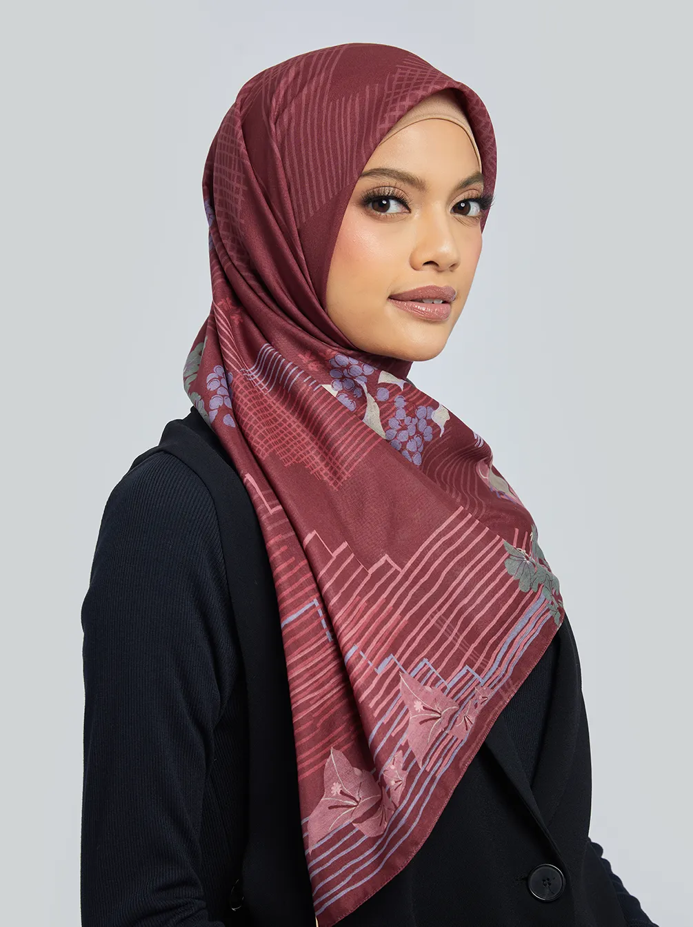 CHARAKA SCARF MAROON BRIGHT