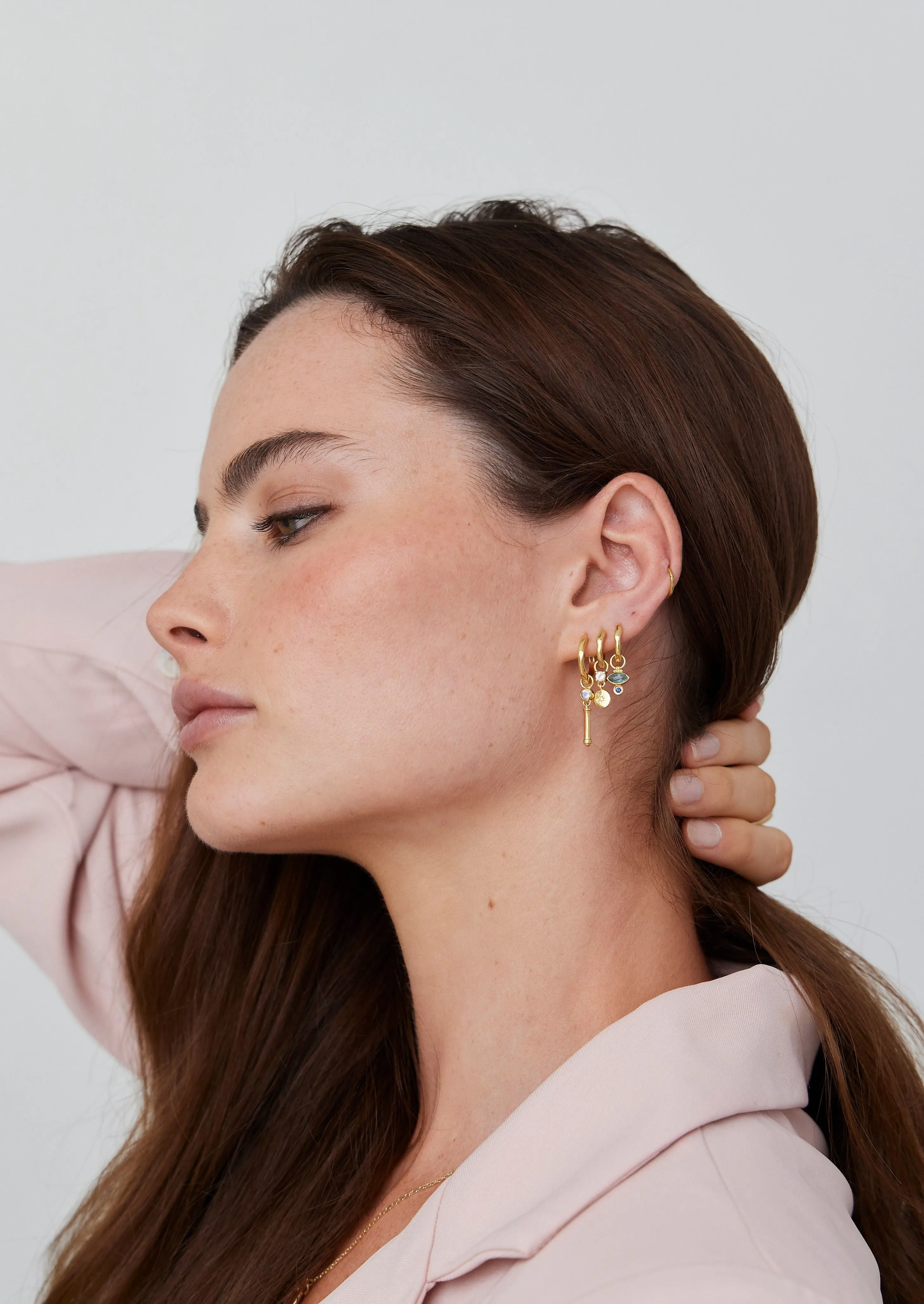 Chloe Moonstone Gold Charm