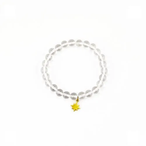 Clear Quartz Stone Mala Bracelet