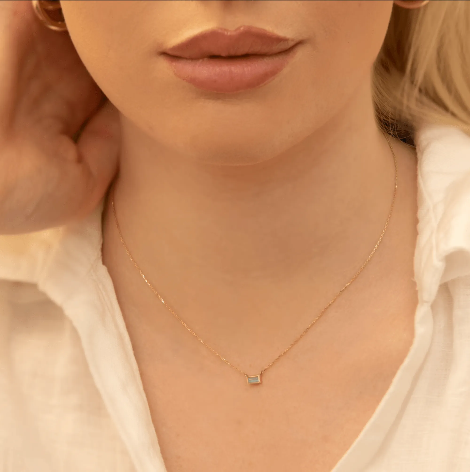 Dainty Labradorite Necklace, Teresa