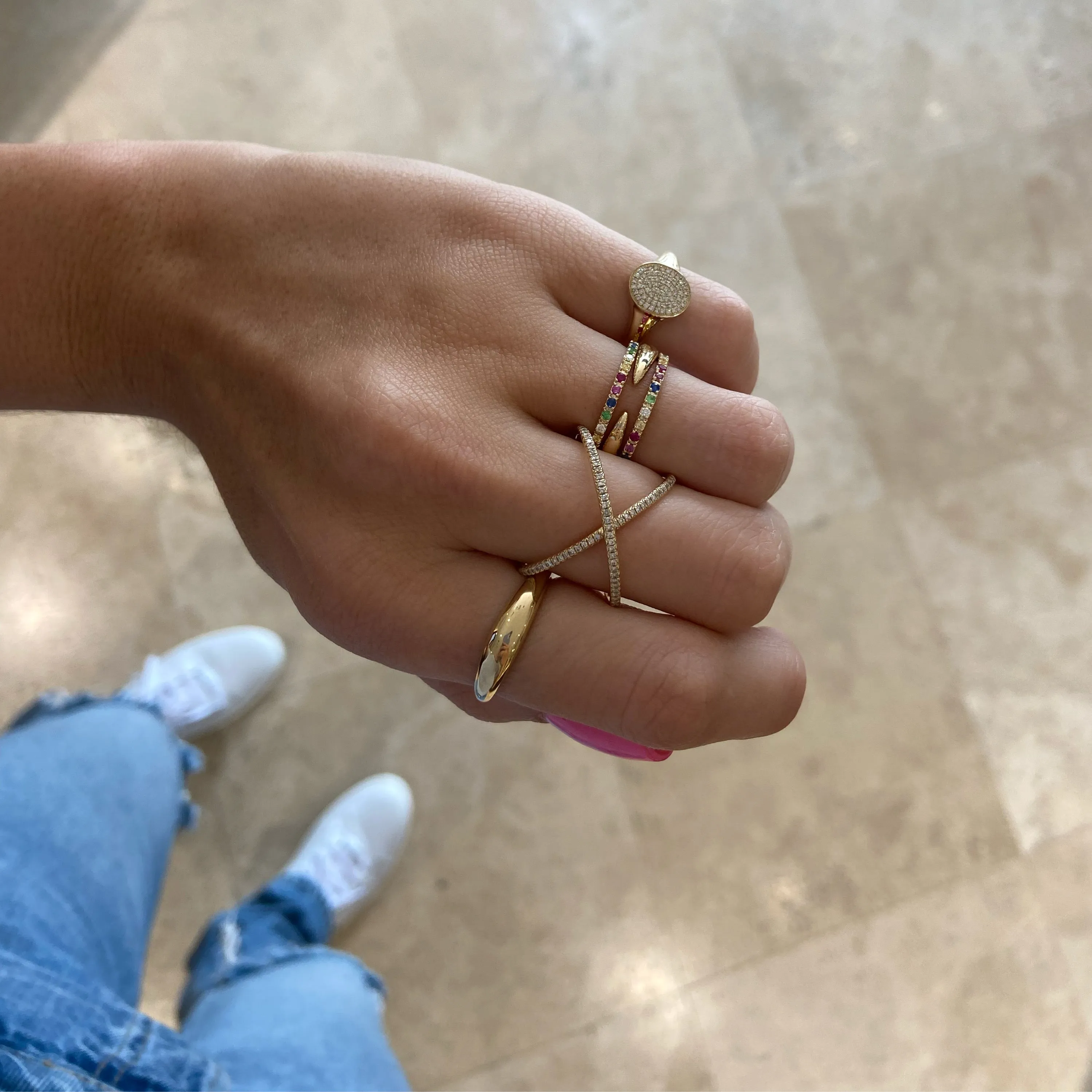Diamond X Ring