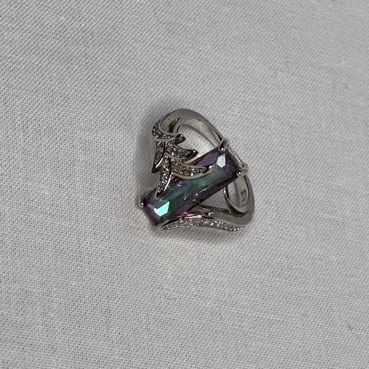 Durable Silver Gemstone Ring