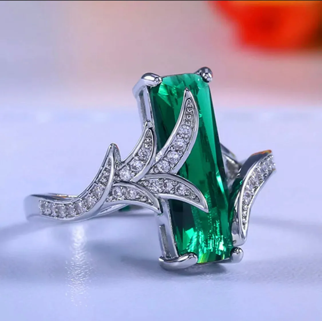Durable Silver Gemstone Ring