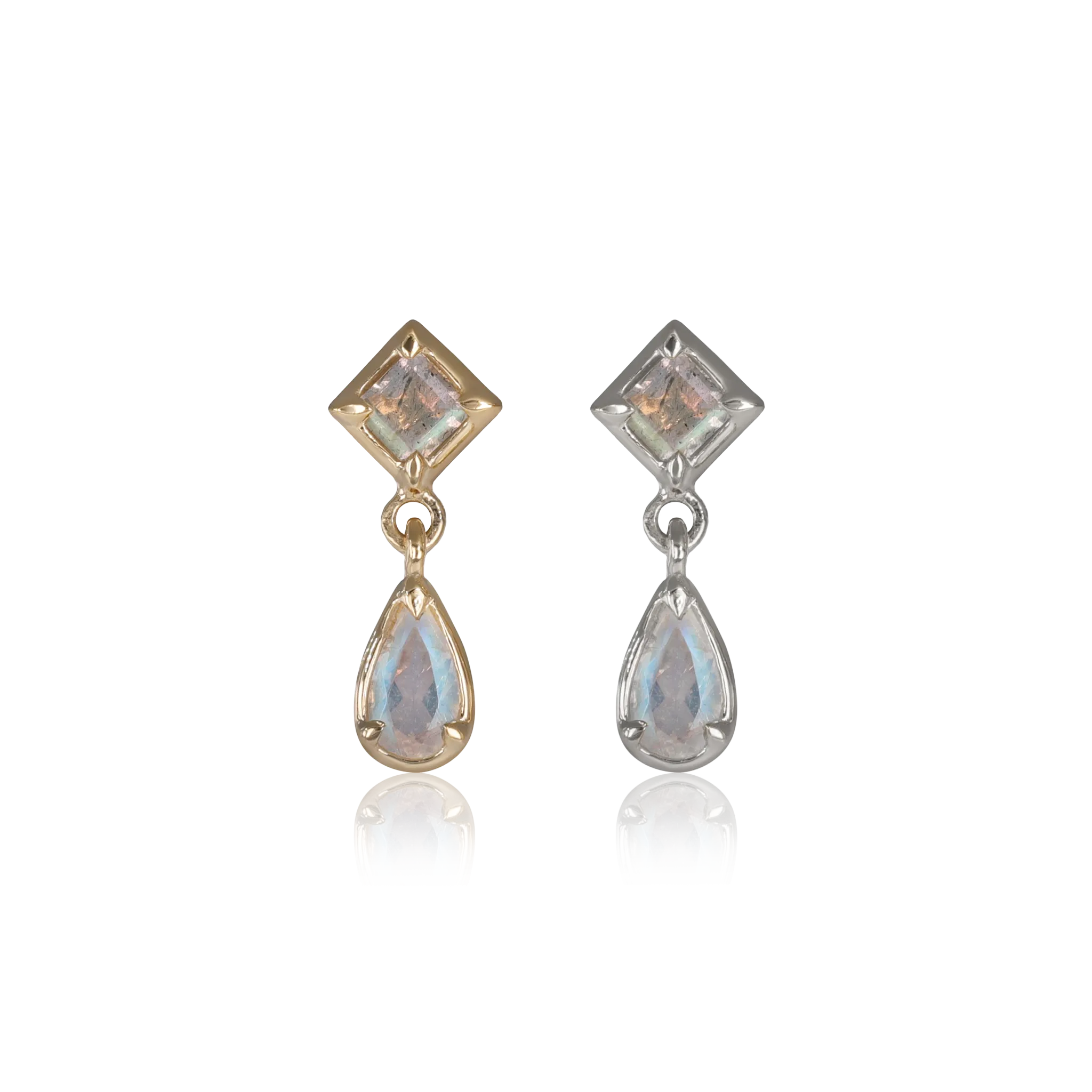 Esther • Labradorite/Moonstone Threadless Ends