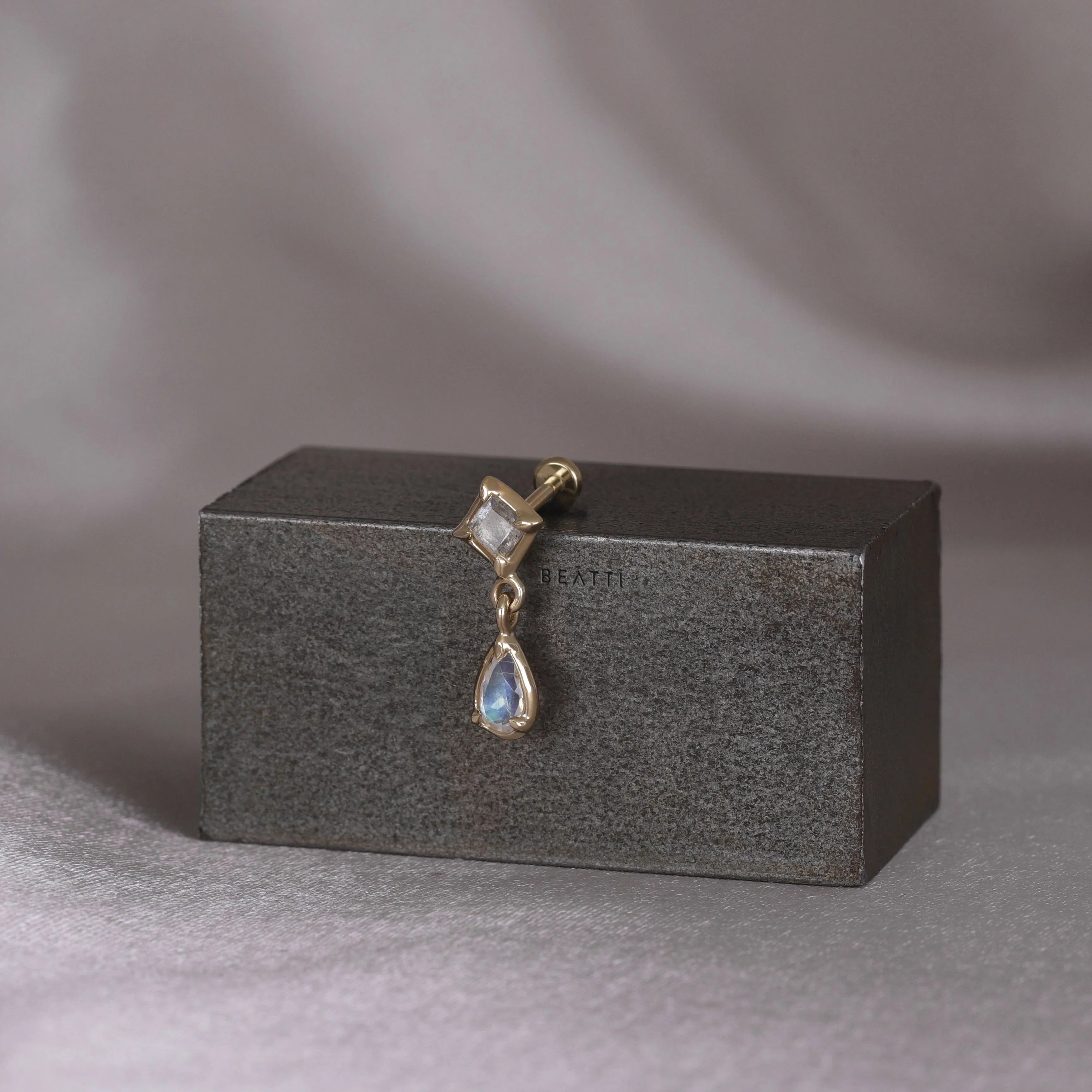 Esther • Labradorite/Moonstone Threadless Ends