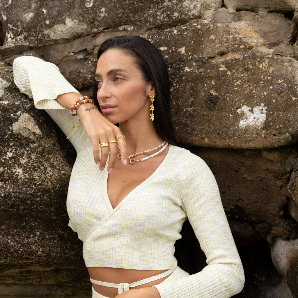 Farrah Beaded Necklace - White
