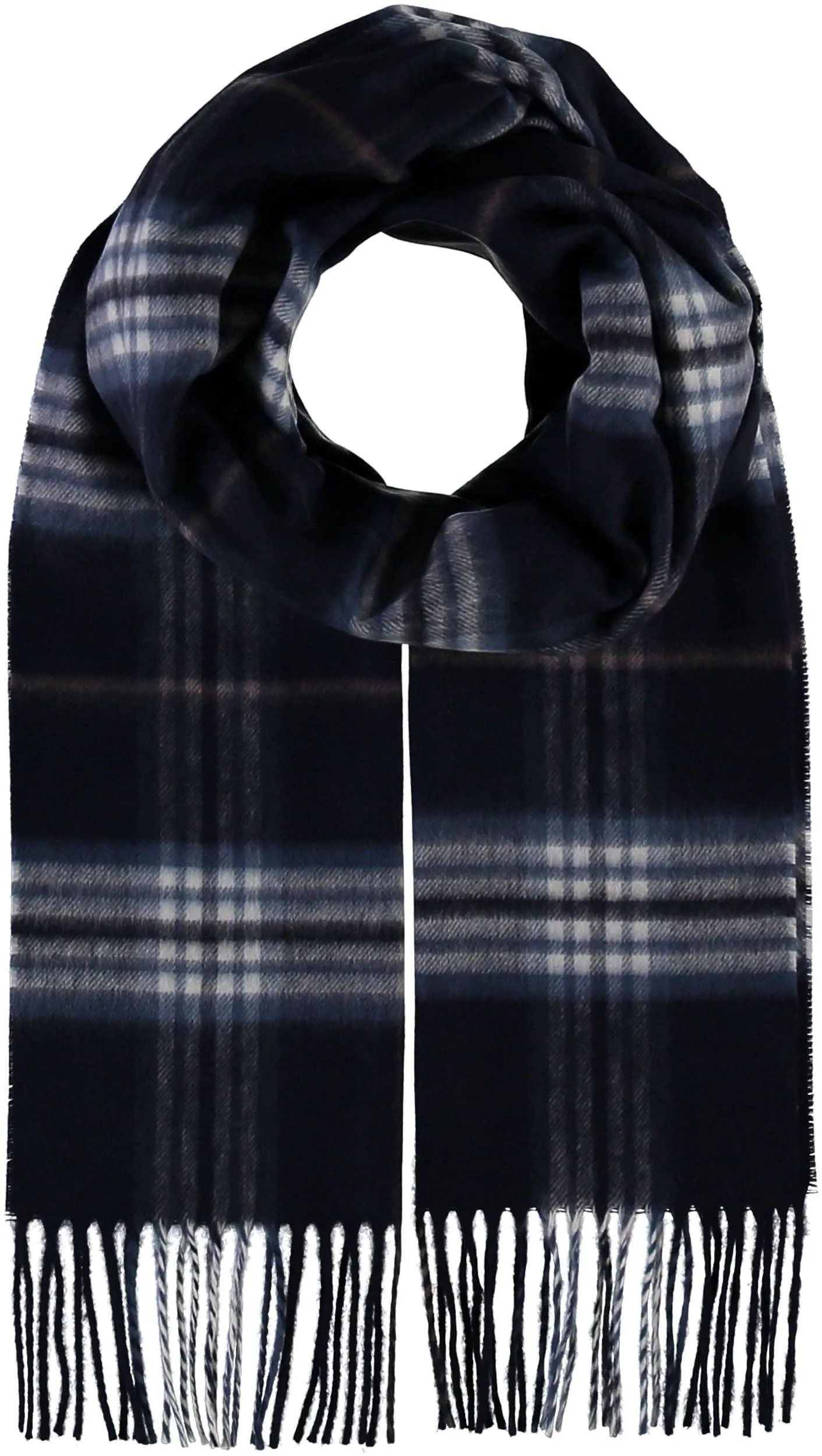 FRAAS - The Scarf Company - FRAAS Plaid Cashmink® Scarf: Black