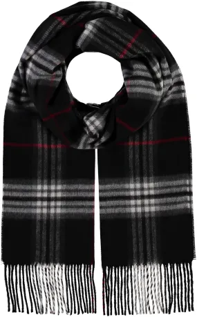 FRAAS - The Scarf Company - FRAAS Plaid Cashmink® Scarf: Black