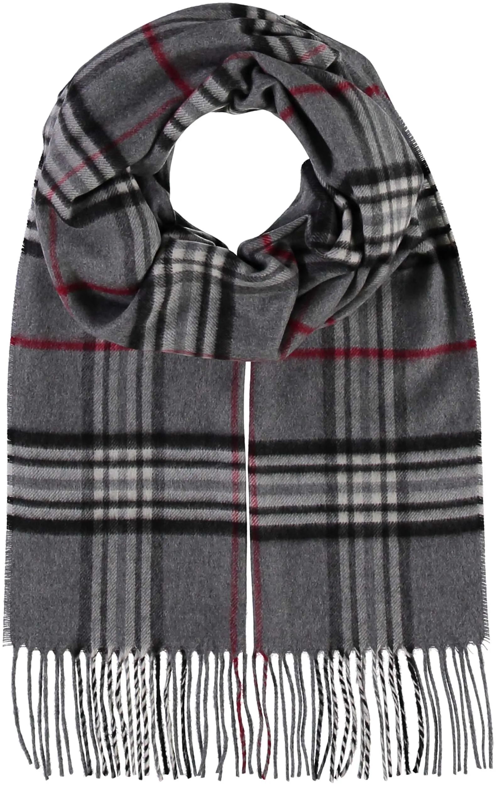 FRAAS - The Scarf Company - FRAAS Plaid Cashmink® Scarf: Black