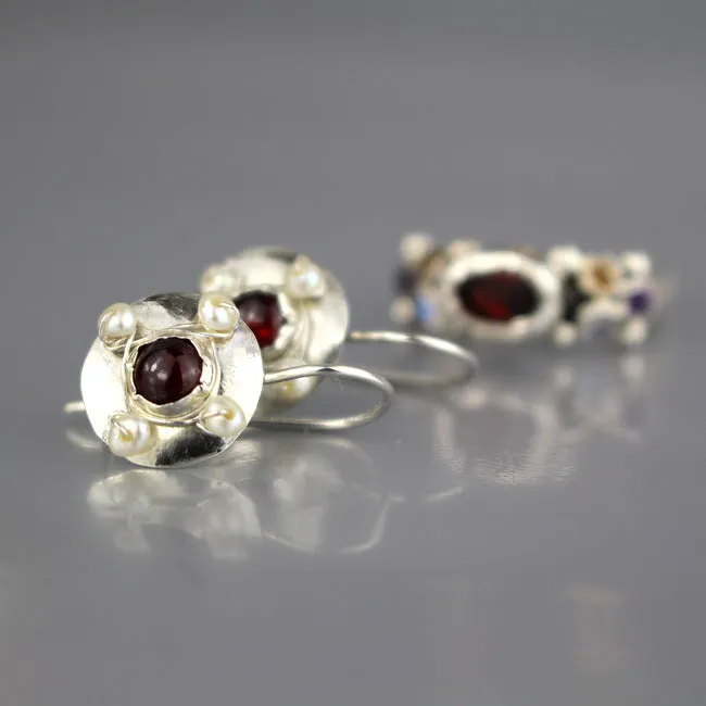 Garnet Earrings and Ring Set