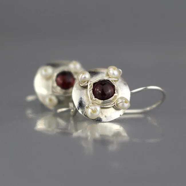 Garnet Earrings and Ring Set