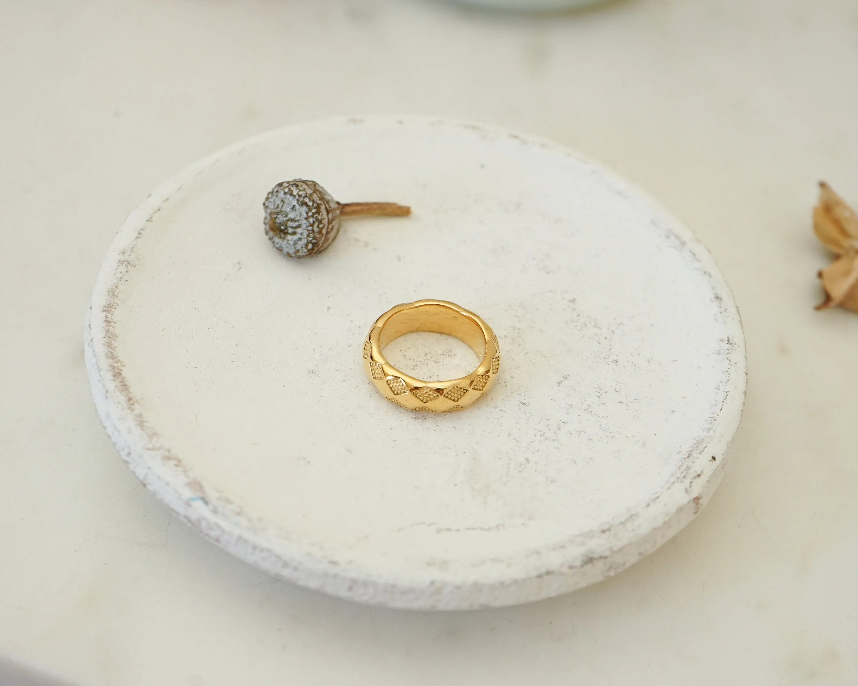 Gold Geometric Ring