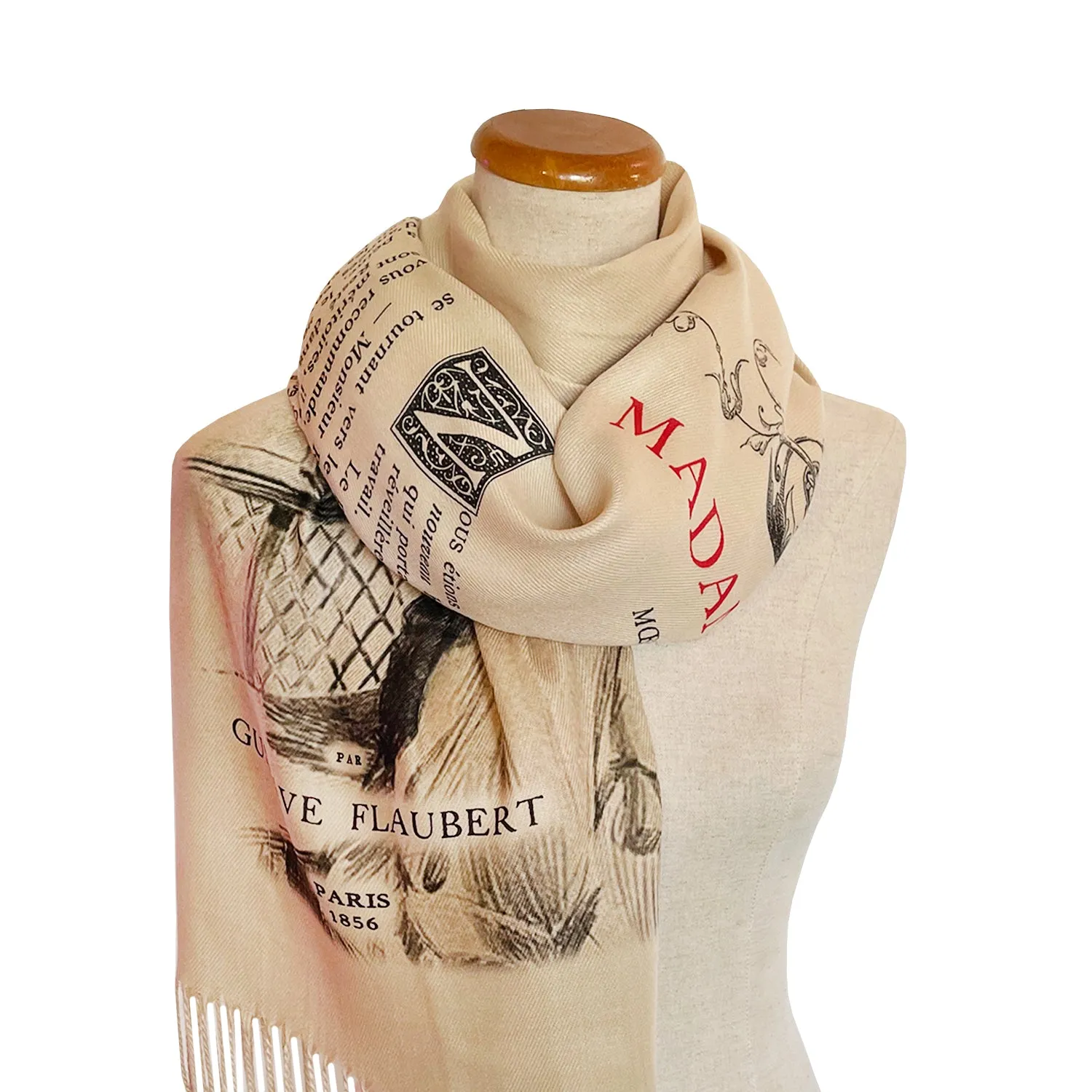 Madame Bovary by Gustave Flaubert Scarf (French version). French Literature, Bookish Gift, Book Scarf, Bookworm Gift, Literary Gift.