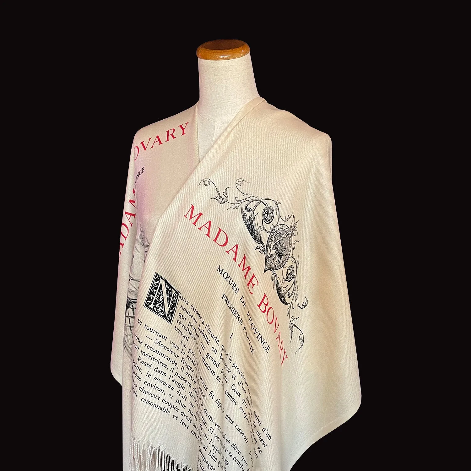 Madame Bovary by Gustave Flaubert Scarf (French version). French Literature, Bookish Gift, Book Scarf, Bookworm Gift, Literary Gift.