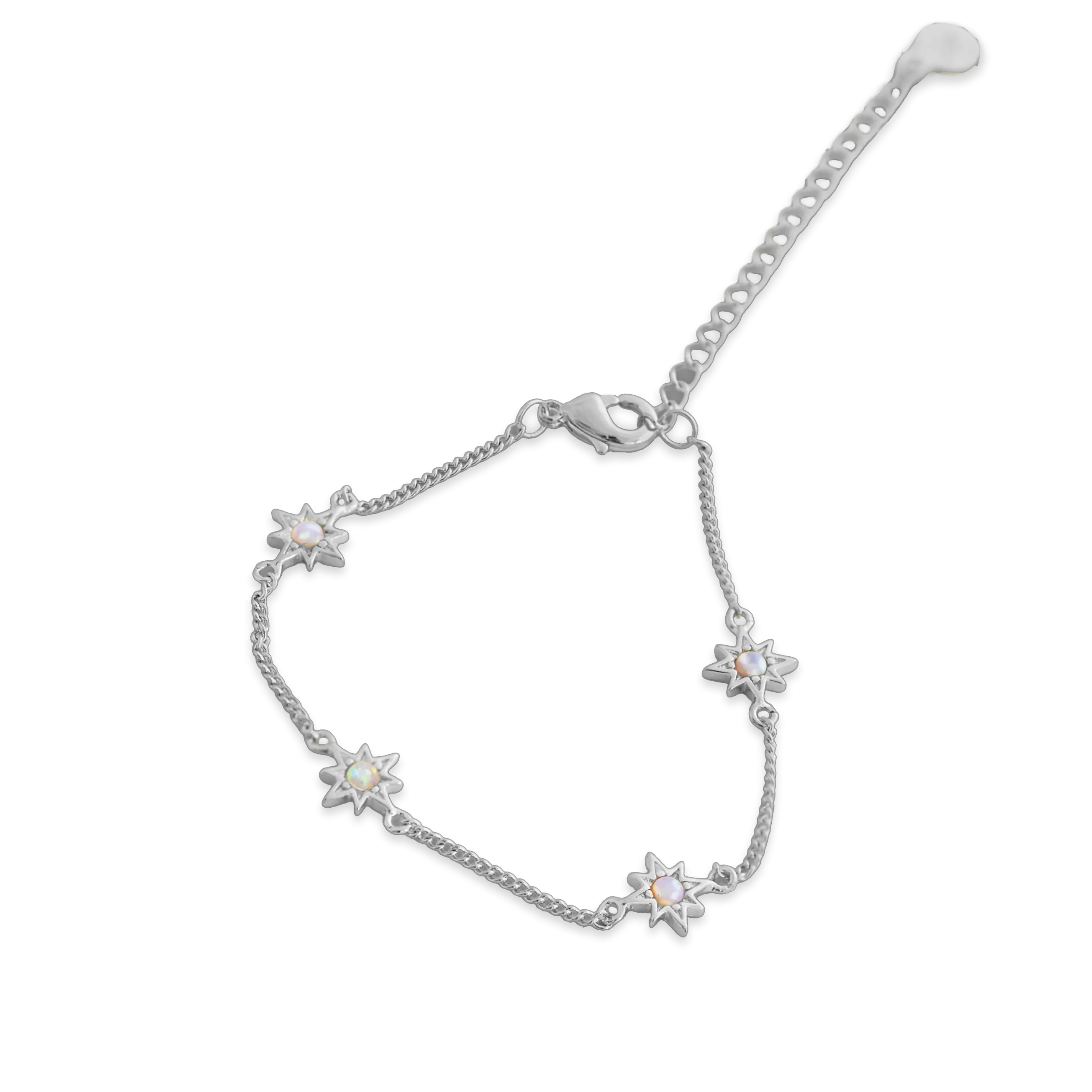 Opal Starburst Charm Bracelet
