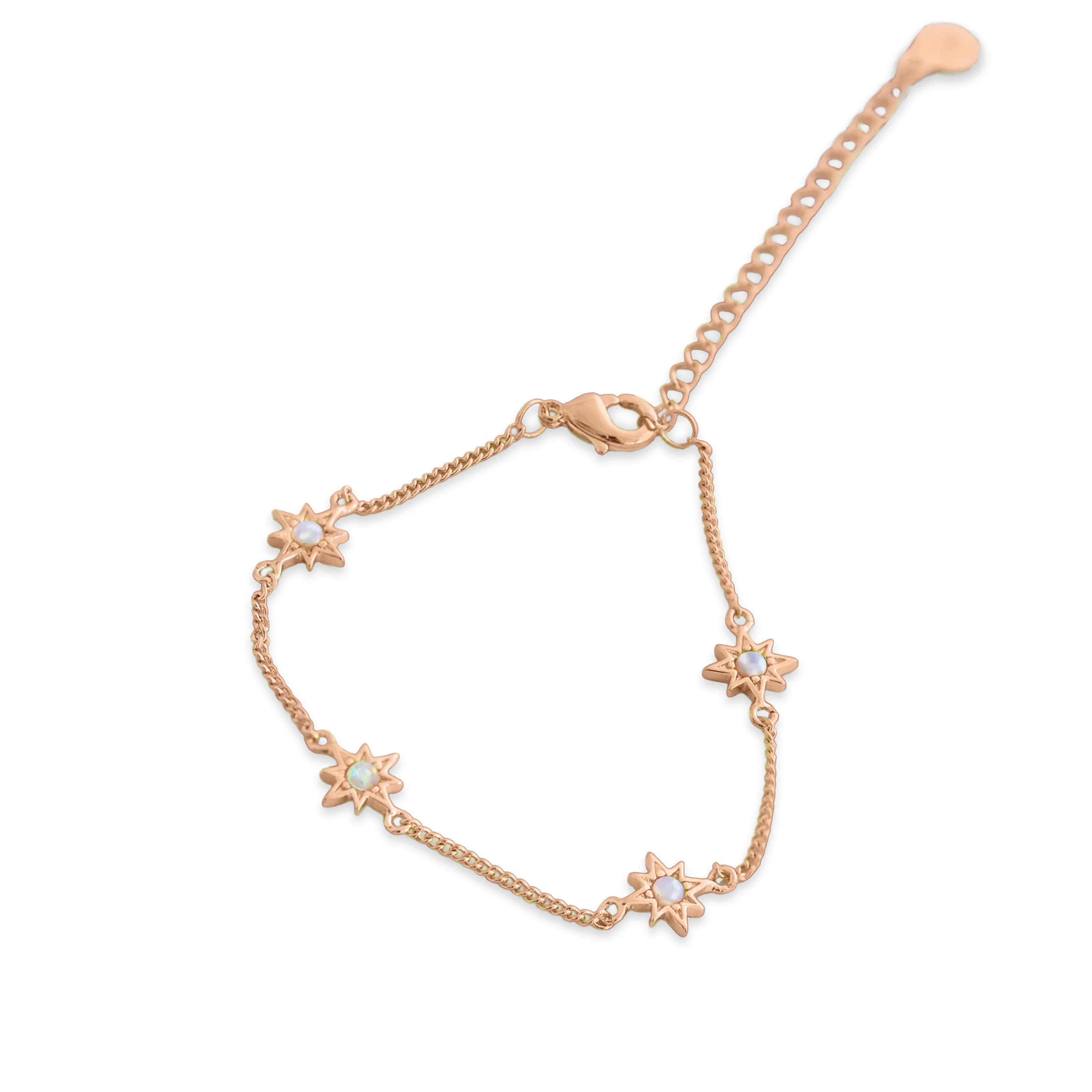 Opal Starburst Charm Bracelet