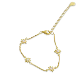 Opal Starburst Charm Bracelet
