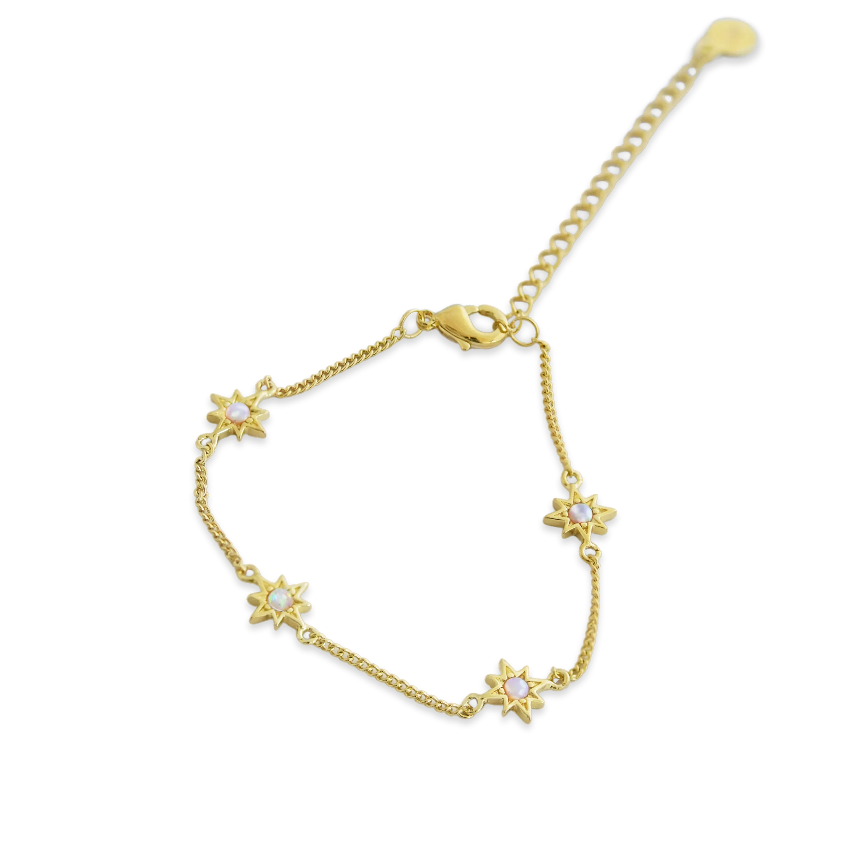 Opal Starburst Charm Bracelet