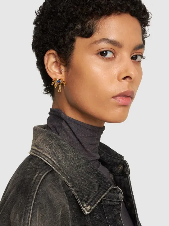 Palm Angels   Palm brass embellished earrings 