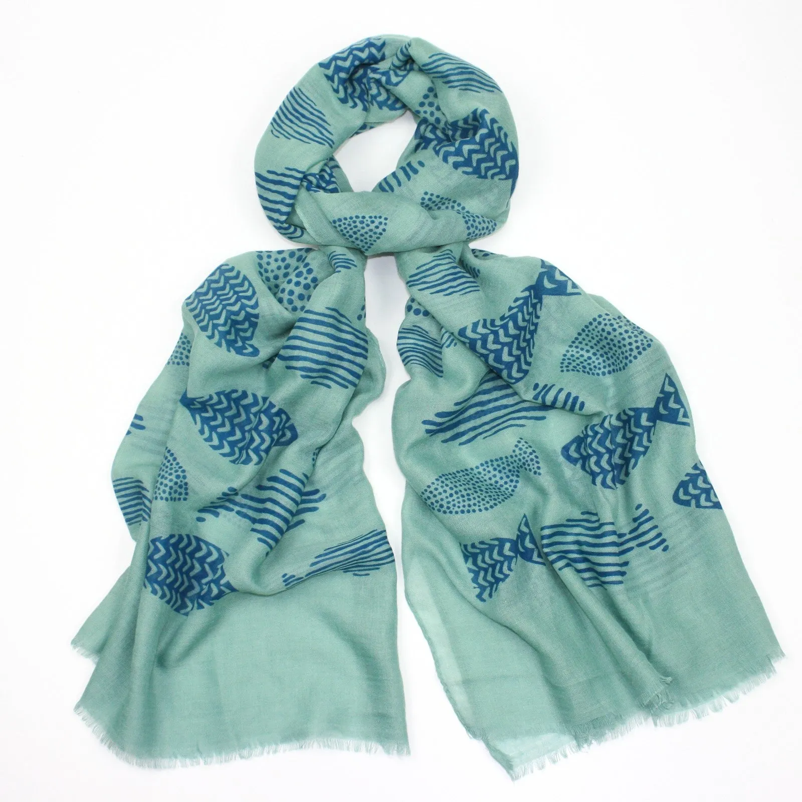 Patterned Fish Scarf