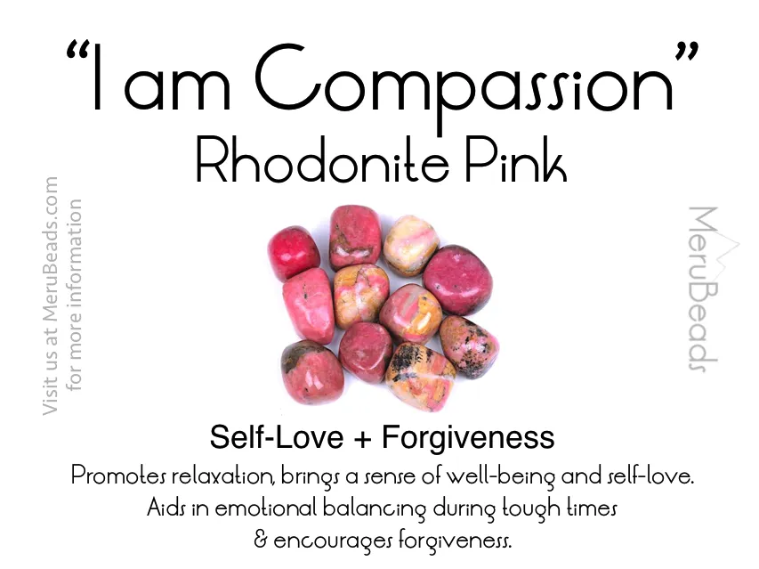 Rhodonite Mala Beads Necklace - Gemstone Guru