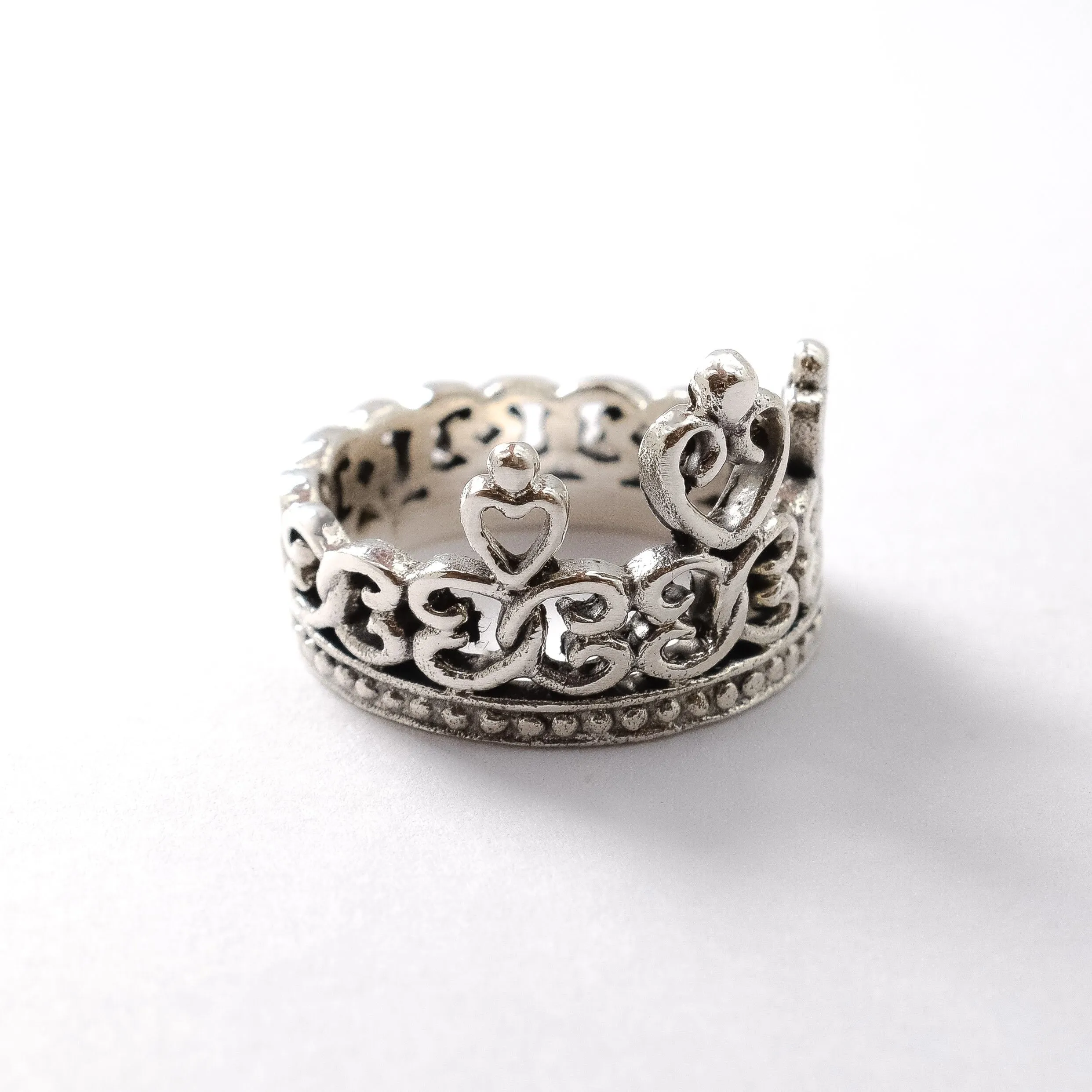 Silver Princess Ring - Silver Crown Ring - Princess Tiara Ring