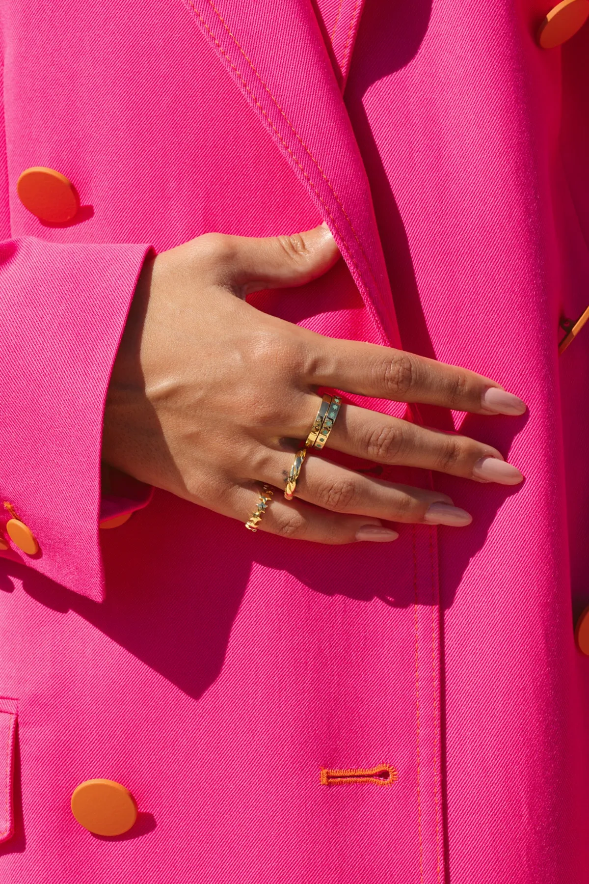 Stack ring gold plated