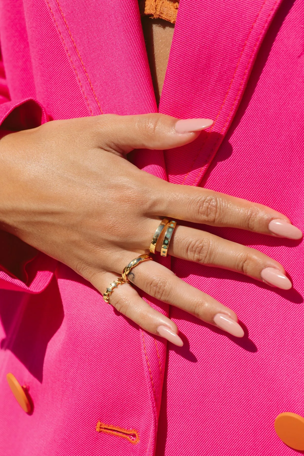 Stack ring gold plated