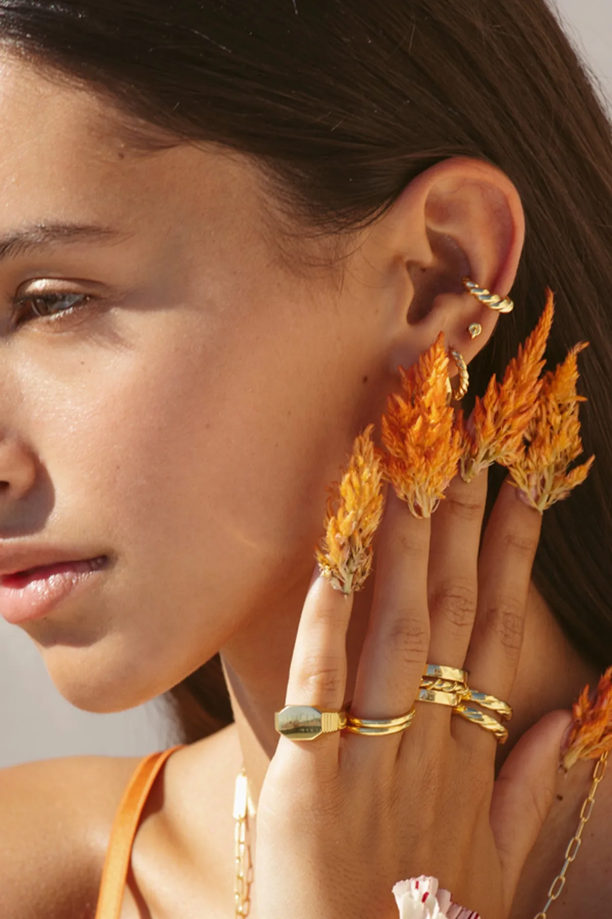 Stack ring gold plated