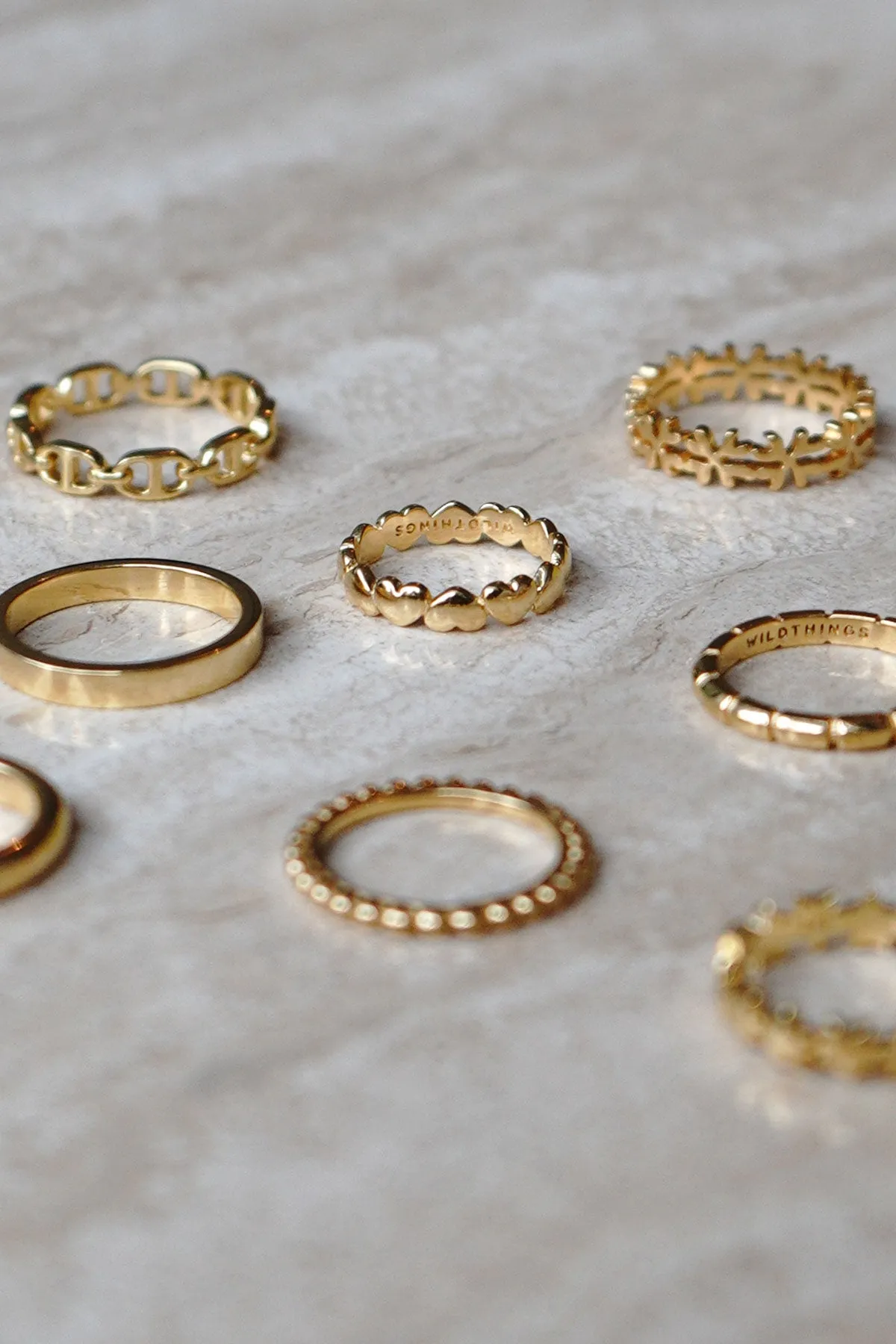 Stack ring gold plated