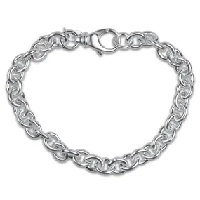 Sterling Silver Round Cable Bracelet