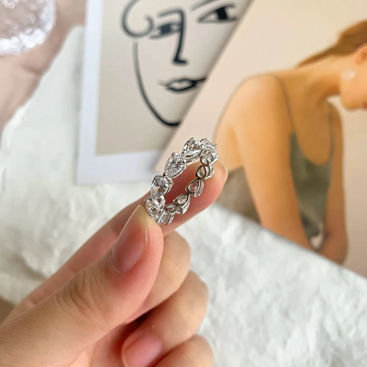Terina Pear Cut Eternity Ring
