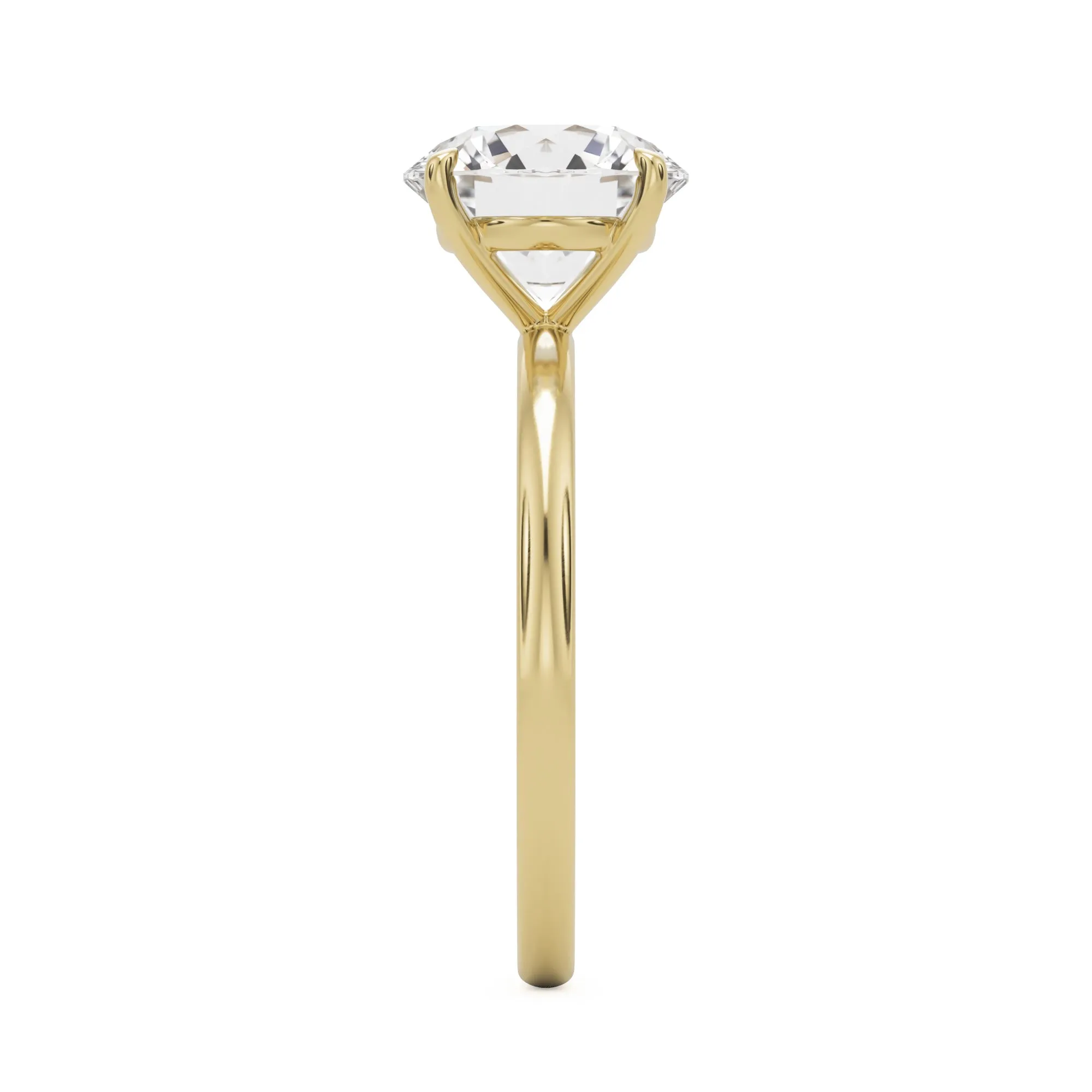 The Four Prong Round Solitaire