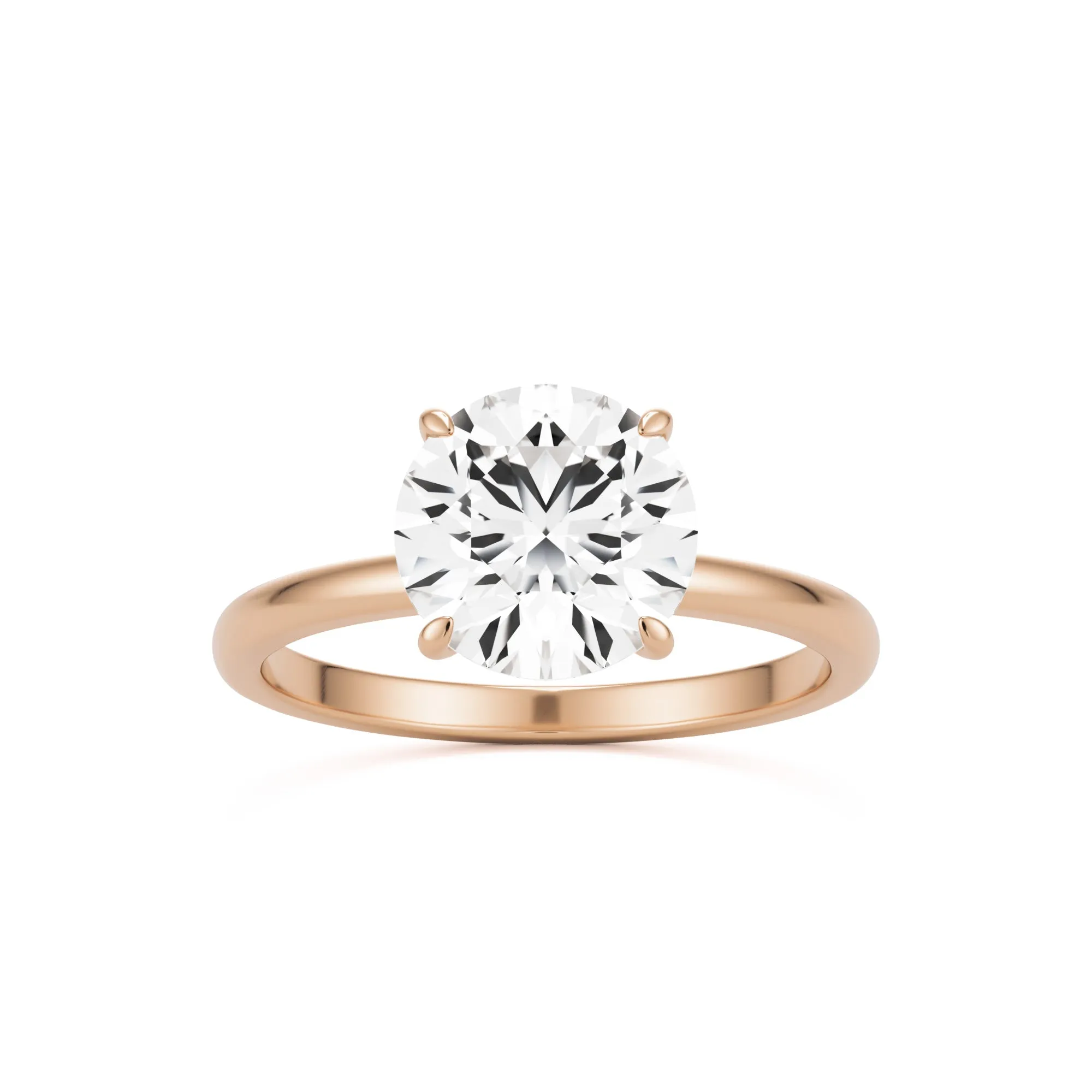The Four Prong Round Solitaire