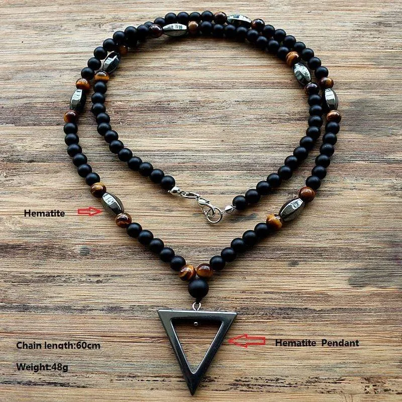 Tiger Eye & Hematite Beaded Necklace
