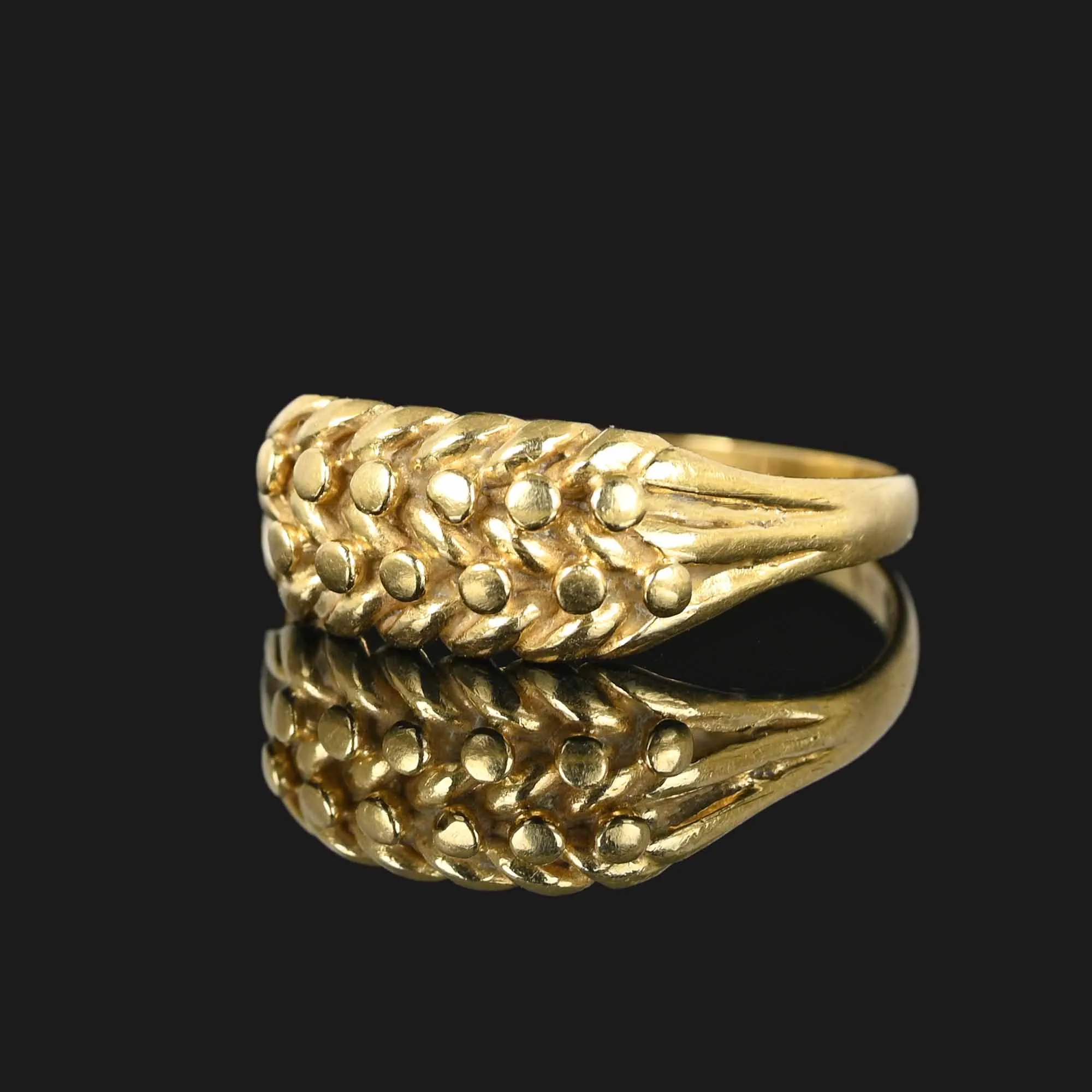 Vintage English Gold Love Knot Keeper Ring